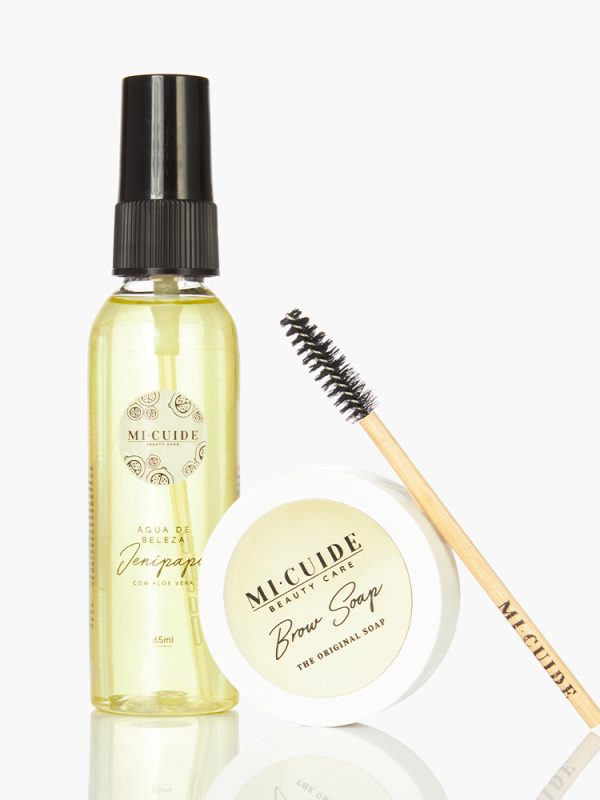Kit Brow Soap 10g + Escova para Sobrancelhas + Água de Beleza Jenipapo